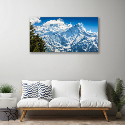 Quadro su tela Paesaggio dell'albero di montagna