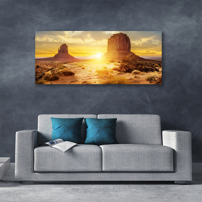 Quadro su tela Paesaggio del sole del deserto