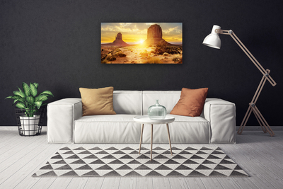 Quadro su tela Paesaggio del sole del deserto