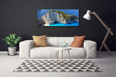 Quadro su tela Paesaggio marino di rocce