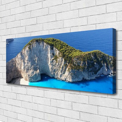 Quadro su tela Paesaggio marino di rocce