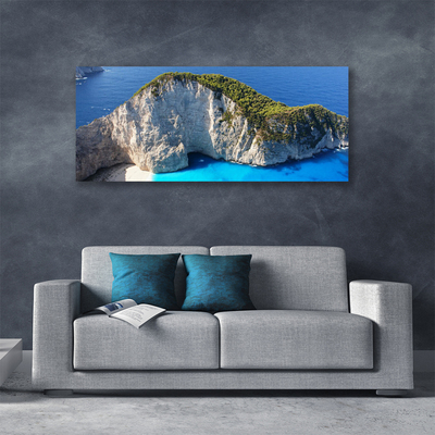 Quadro su tela Paesaggio marino di rocce