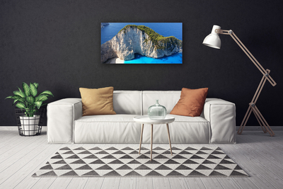 Quadro su tela Paesaggio marino di rocce