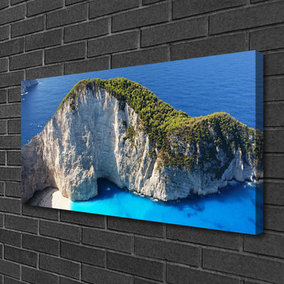 Quadro su tela Paesaggio marino di rocce