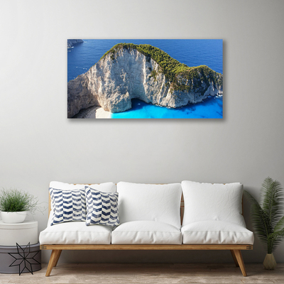 Quadro su tela Paesaggio marino di rocce