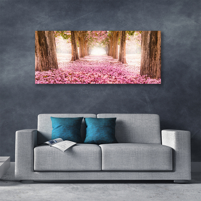 Quadro su tela Albero Rose Fiori Natura