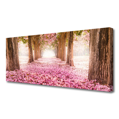 Quadro su tela Albero Rose Fiori Natura