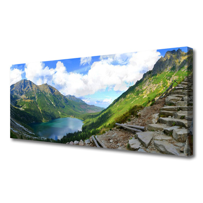 Foto quadro su tela Paesaggio di montagne