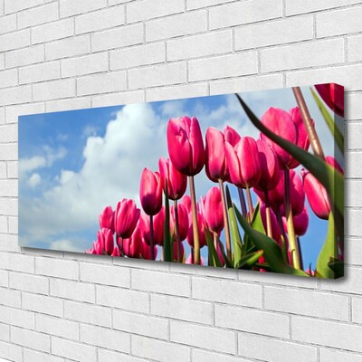 Quadro su tela Tulipano Sul Muro