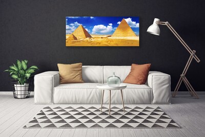 Quadro su tela Paesaggio delle piramidi del deserto