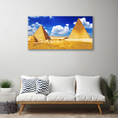 Quadro su tela Paesaggio delle piramidi del deserto