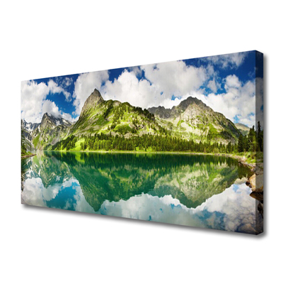 Quadro su tela Montagne del paesaggio del lago