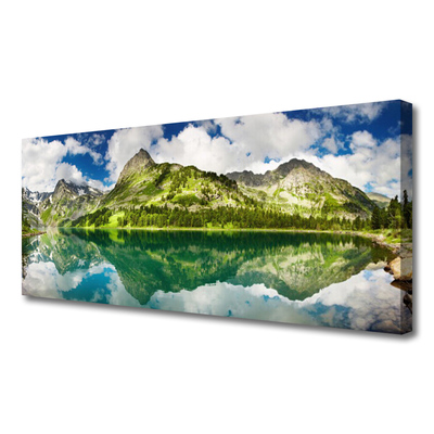 Quadro su tela Montagne del paesaggio del lago