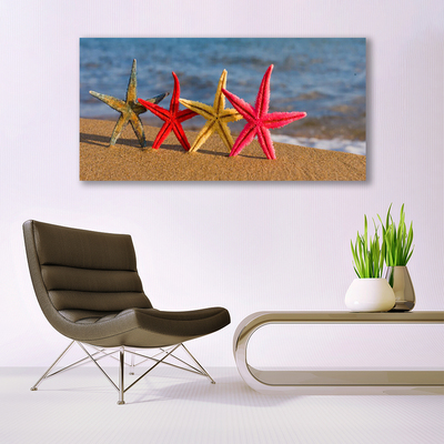Quadro su tela Arte della stella marina della spiaggia