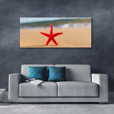 Quadro su tela Arte della stella marina della spiaggia