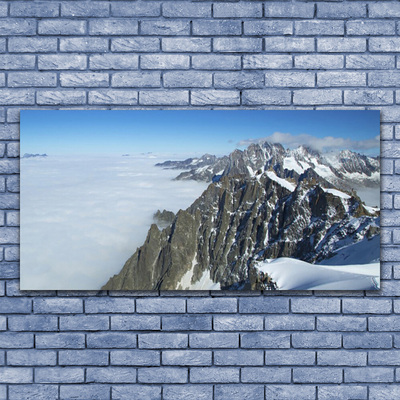 Quadro stampa su tela Paesaggio di montagna di nebbia