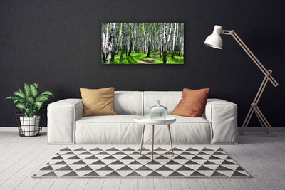 Quadro su tela Erba Alberi Natura