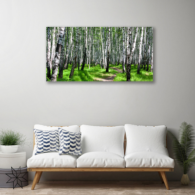 Quadro su tela Erba Alberi Natura