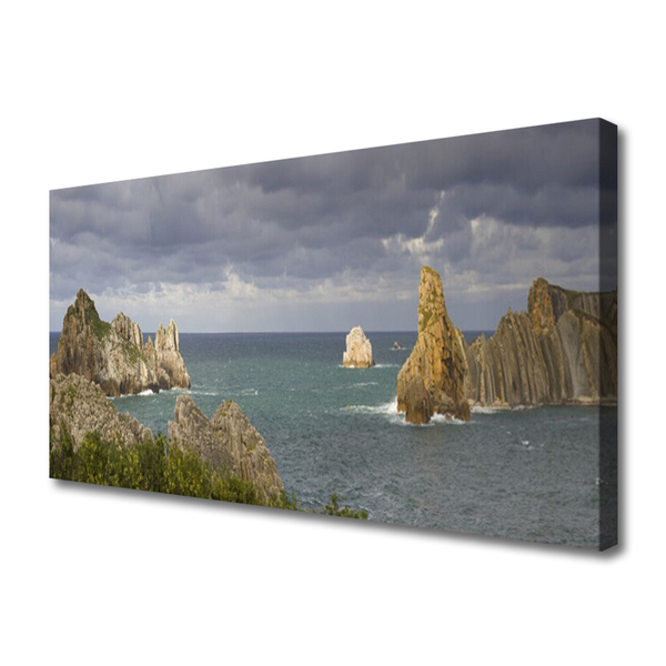 Quadro su tela Paesaggio di roccia marina