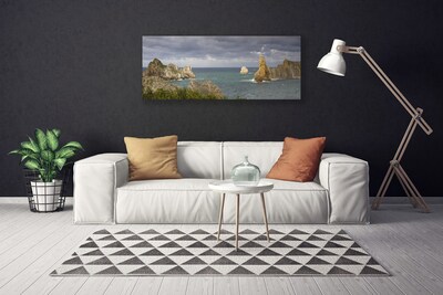 Quadro su tela Paesaggio di roccia marina