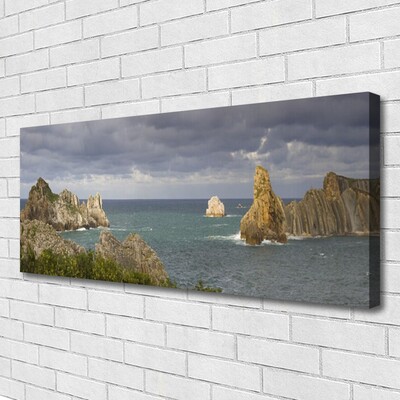 Quadro su tela Paesaggio di roccia marina