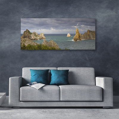 Quadro su tela Paesaggio di roccia marina