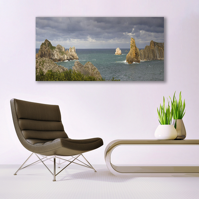 Quadro su tela Paesaggio di roccia marina