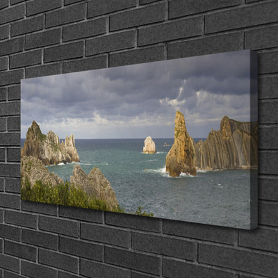 Quadro su tela Paesaggio di roccia marina