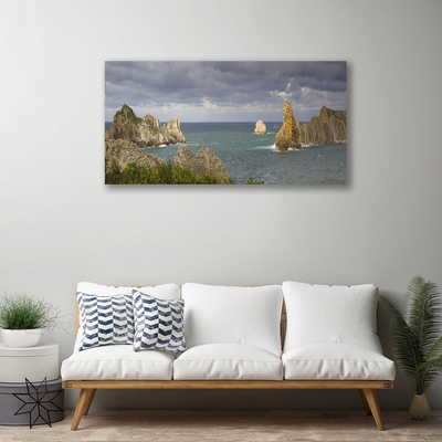 Quadro su tela Paesaggio di roccia marina