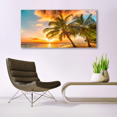 Foto quadro su tela Paesaggio del mare della palma