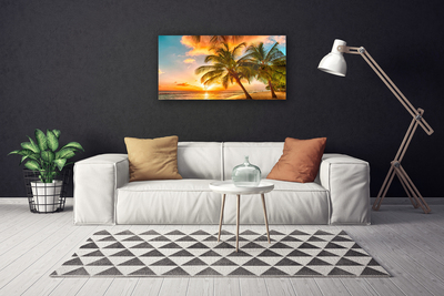 Foto quadro su tela Paesaggio del mare della palma