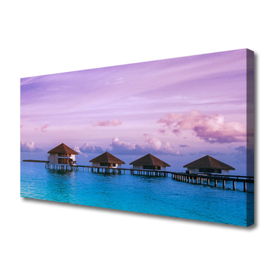 Quadro su tela Acqua di architettura del mare