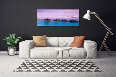 Quadro su tela Acqua di architettura del mare