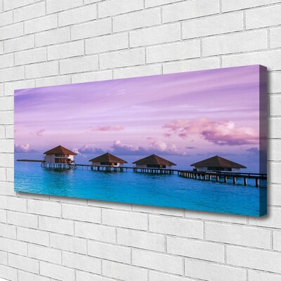 Quadro su tela Acqua di architettura del mare