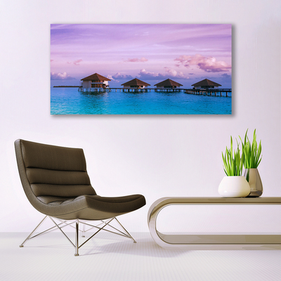 Quadro su tela Acqua di architettura del mare