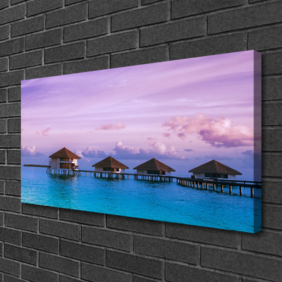 Quadro su tela Acqua di architettura del mare