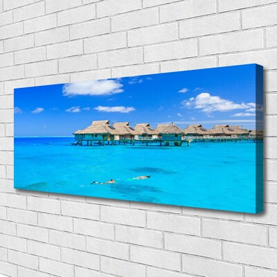 Quadro su tela Acqua di architettura del mare