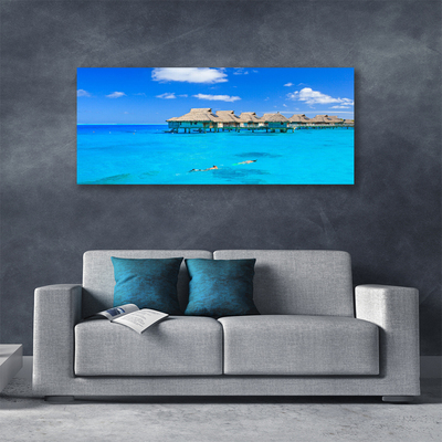 Quadro su tela Acqua di architettura del mare