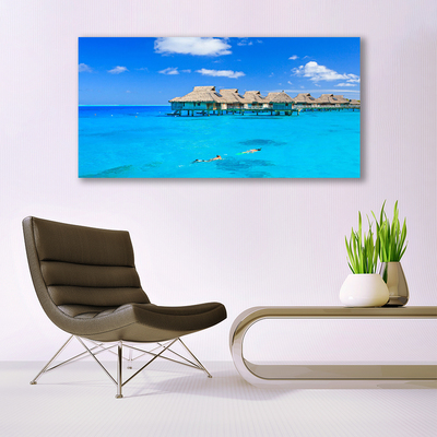 Quadro su tela Acqua di architettura del mare