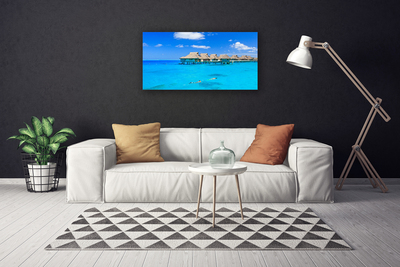 Quadro su tela Acqua di architettura del mare