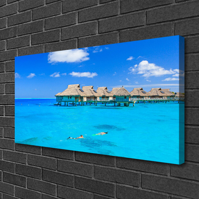 Quadro su tela Acqua di architettura del mare