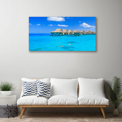 Quadro su tela Acqua di architettura del mare