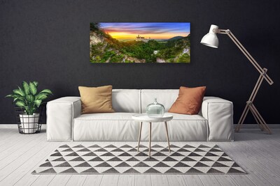 Foto quadro su tela Paesaggio di montagne