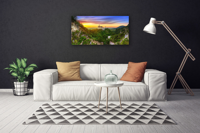 Foto quadro su tela Paesaggio di montagne