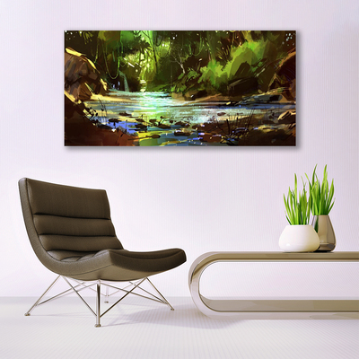 Quadro su tela Natura Stones Lake Forest