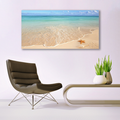 Quadro su tela Paesaggio della spiaggia delle stelle marine