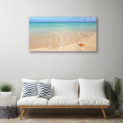 Quadro su tela Paesaggio della spiaggia delle stelle marine