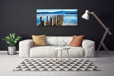 Quadro su tela Architettura delle montagne del mare del ponte