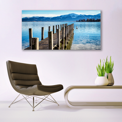 Quadro su tela Architettura delle montagne del mare del ponte