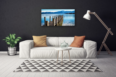 Quadro su tela Architettura delle montagne del mare del ponte